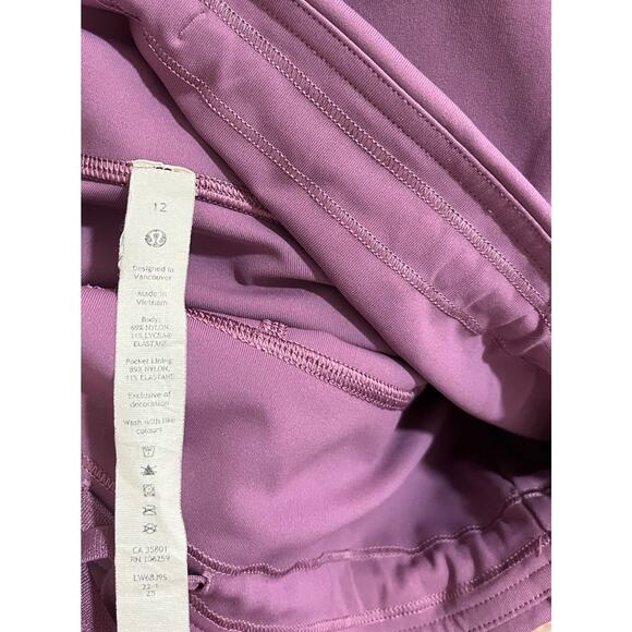 Lululemon Womens Swift Speed High Rise Cropped Leggings Size 12 Purple Athletic - Picture 7 of 9
